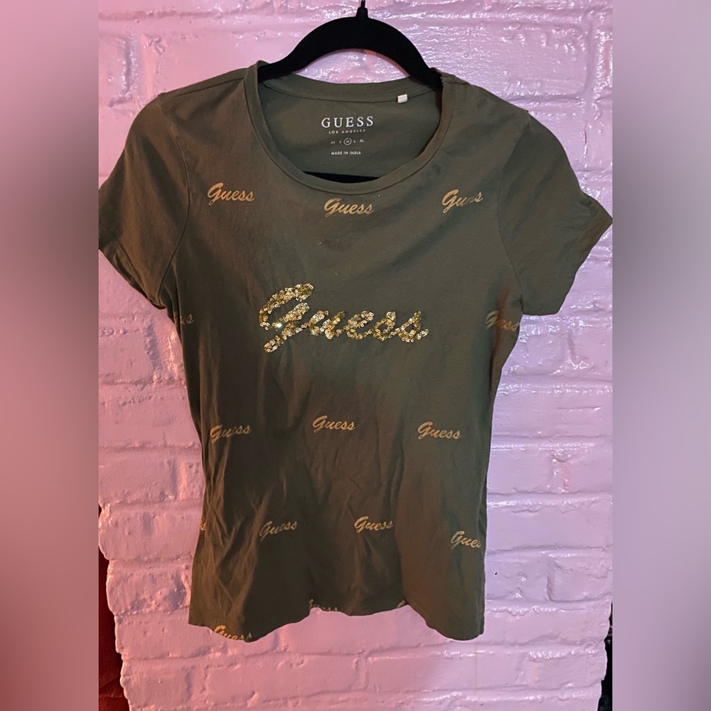 Light Army Green Tee - GUESS